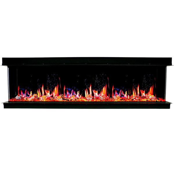 Litedeer Warmcastle 60" 3 Side Smart electric fireplace with app wifi enabled diamond-like crystal ZEF60T