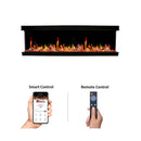 Litedeer Warmcastle 60" 3 Side Smart electric fireplace with app wifi enabled diamond-like crystal ZEF60T