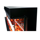 Litedeer Warmcastle 72" 3-Side Smart HD LED Electric fireplace wifi Fireplace app with Acrylic Crushed Ice Rocks ZEF72T