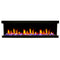 Litedeer Warmcastle 72" 3-Side Smart HD LED Electric fireplace wifi Fireplace app with Acrylic Crushed Ice Rocks ZEF72T