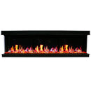 Litedeer Warmcastle 72" 3-Side Smart HD LED Electric fireplace wifi Fireplace app with Acrylic Crushed Ice Rocks ZEF72T