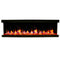 Litedeer Warmcastle 72" 3-Side Smart HD LED Electric fireplace wifi Fireplace app with Acrylic Crushed Ice Rocks ZEF72T