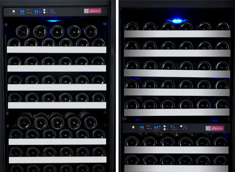 Allavino - 47" 349-Bottle Three-Zone Side by Side Wine Cooler (BF 3Z-VSWR7772) -  FlexCount II Tru-Vino